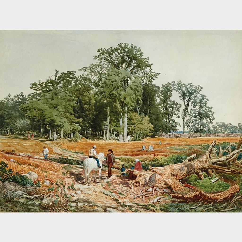 Daniel Fowler (1810-1894) - Rural Landscape With Wayfarers And Horse