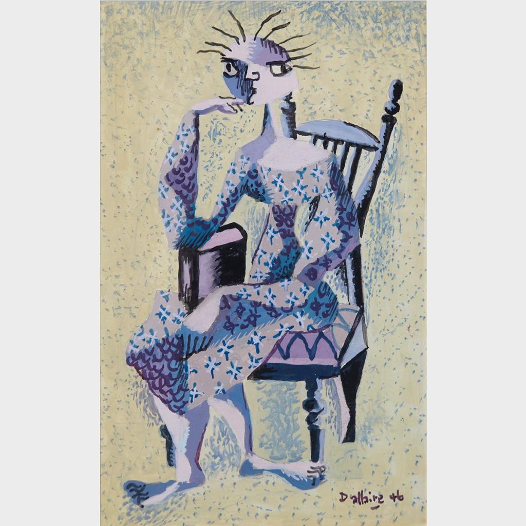 Jean-Philippe Dallaire (1916-1965) - Femme Assise