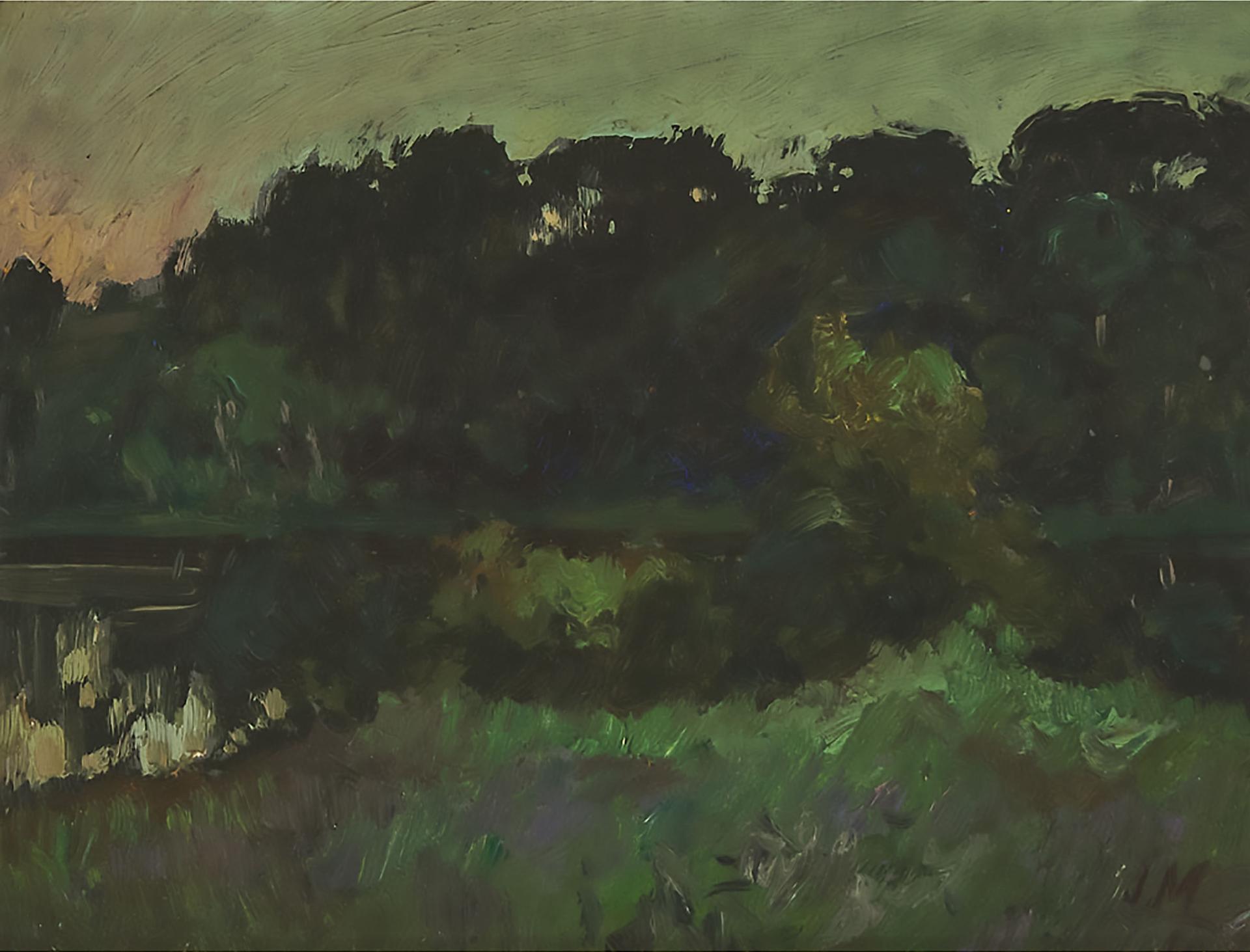 James Edward Hervey (J.E.H.) MacDonald (1873-1932) - Evening By The River (Magnetawan River Below Burk's Falls), 1910