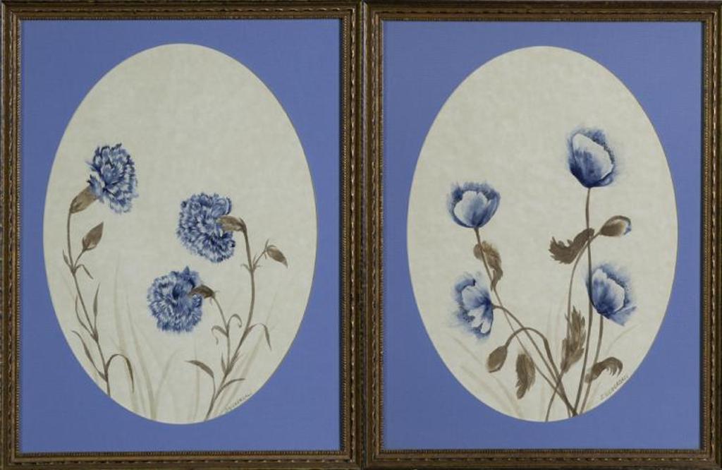 Judy Niebergall - Untitled - Pair of Flower Paintings