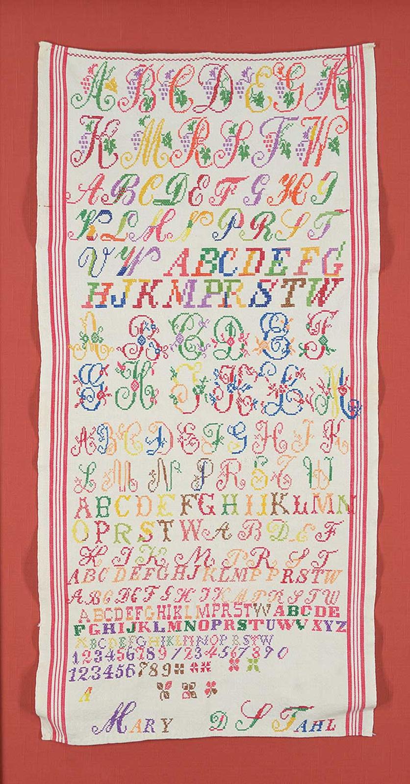Mary D. L. Tahl - Untitled - Colourful Sampler