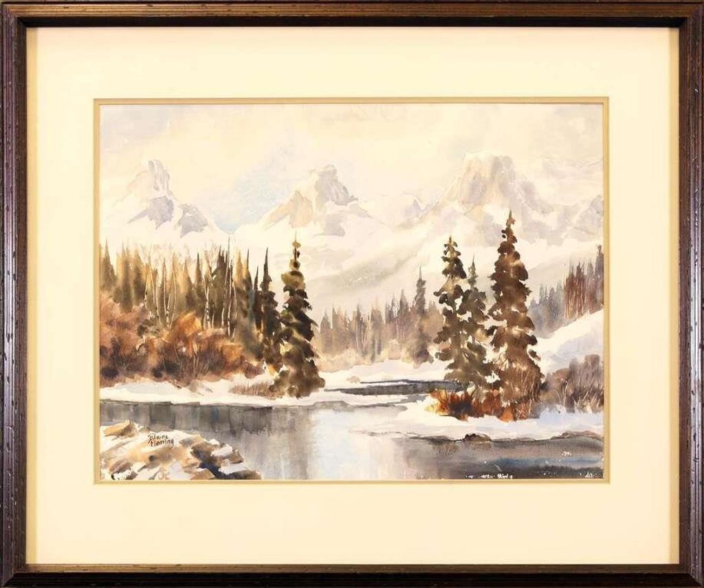 Elaine Fleming (1928-2014) - Untitled, Mountain Landscape