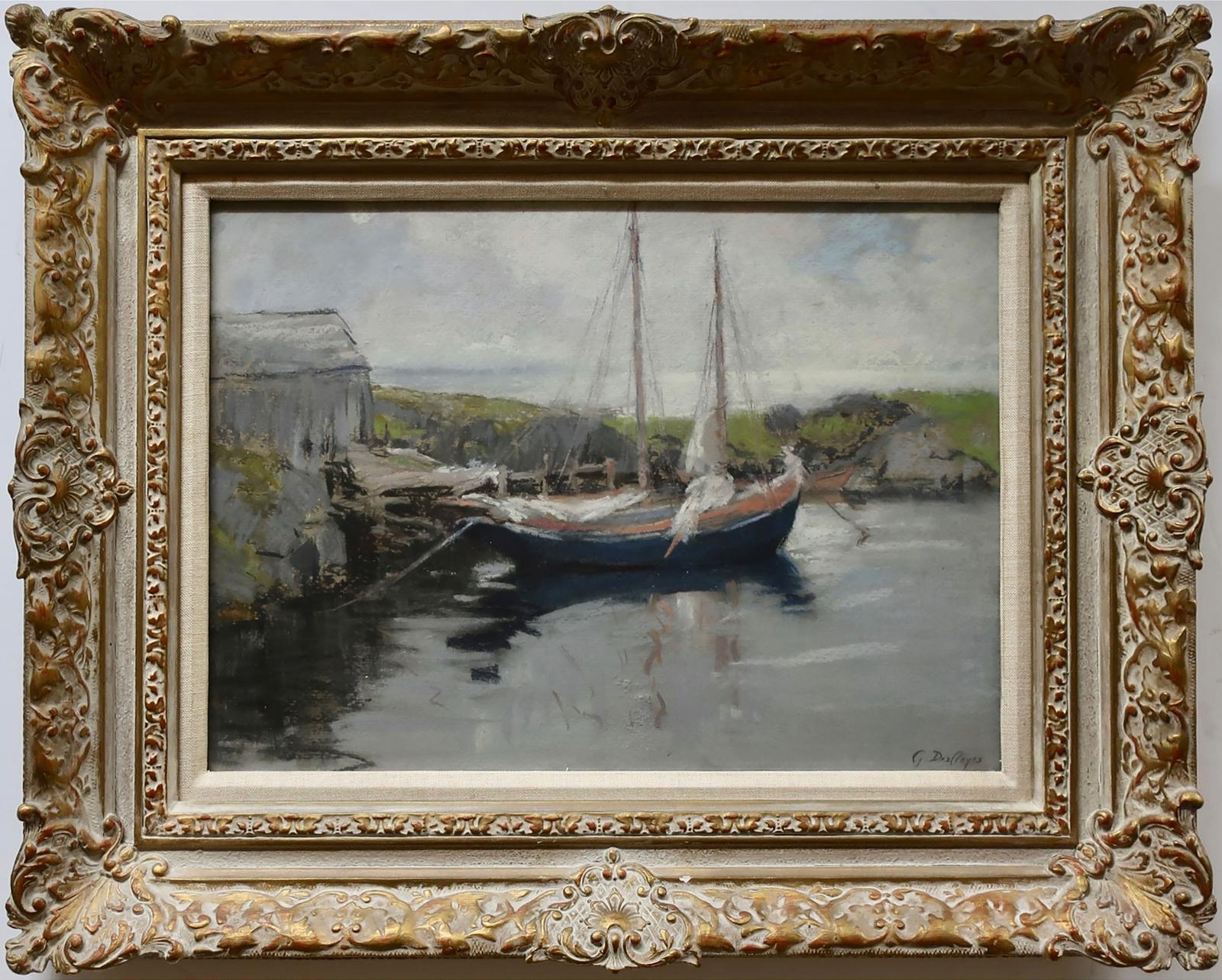Gertrude Des Clayes (1879-1949) - Barque Gaspesienne Au Quai