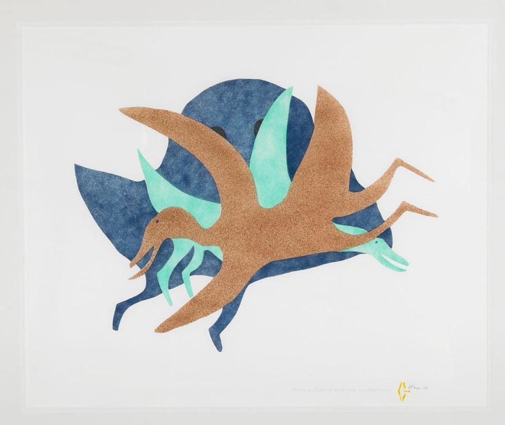 Myra Kukiiyaut (1929-2006) - Monster And Birds