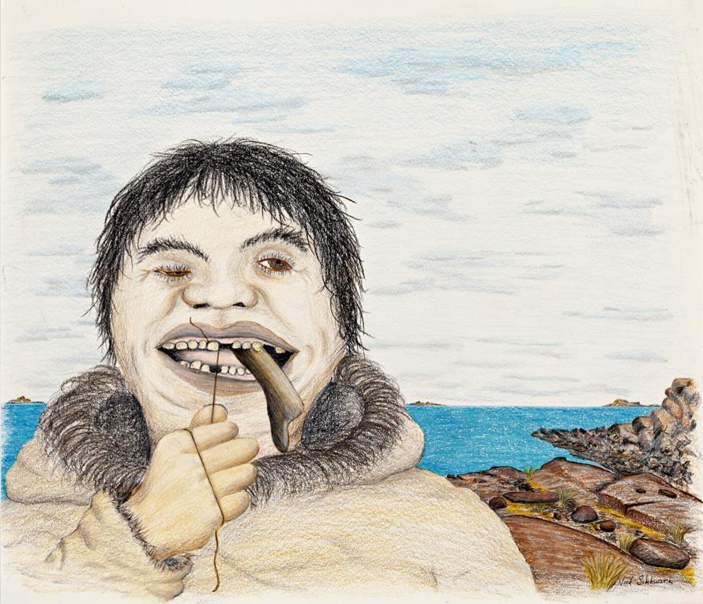 Nick Sikkuark (1943-2013) - Inuk Removing His Tooth