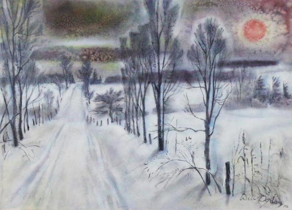 William (Will) Abernethy Ogilvie (1901-1989) - Winter Evening; 1976