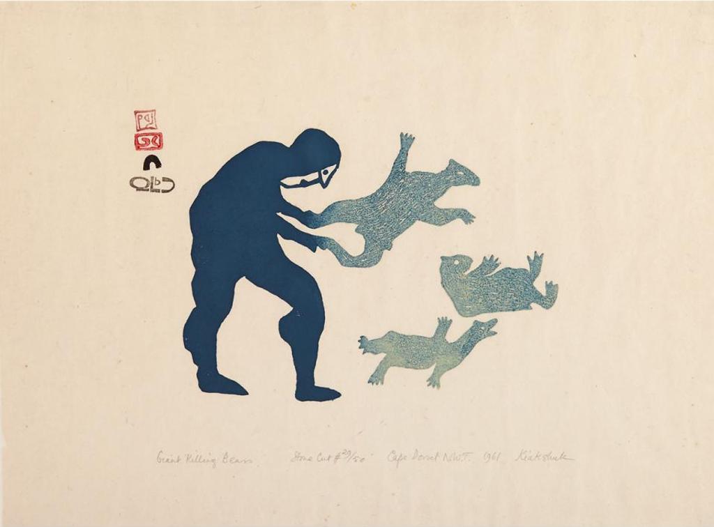 Kiakshuk (1886-1966) - Giant Killing Bears