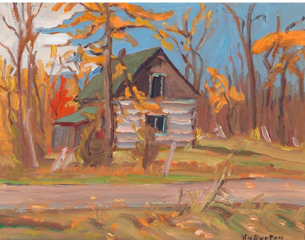 Ralph Wallace Burton (1905-1983) - Old Log House, Outskirts Of Smith’S Falls, Ont., 1974