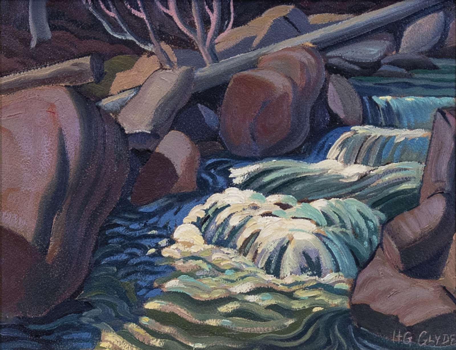 Henry George Glyde (1906-1998) - Stream Under Grotto Mt.; 1956