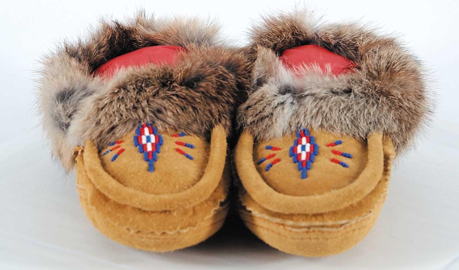 First Nations Basket School - Fur and Bead Moccasins
