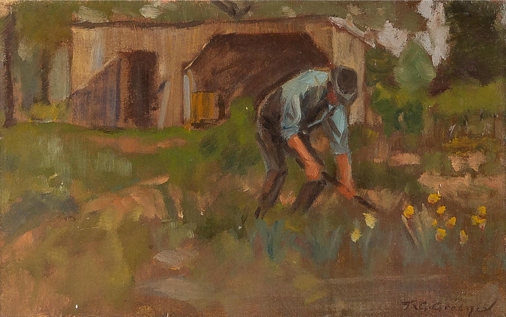 Thomas Garland Greene (1875-1955) - Working In The Garden