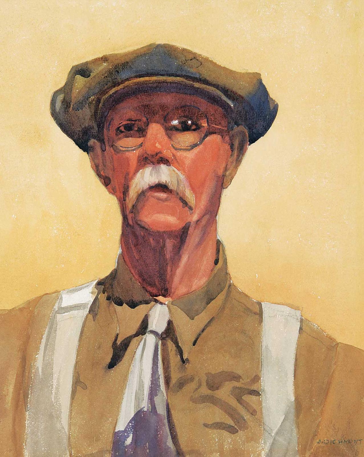James Dichmont (1875-1962) - Portrait of an Old Man