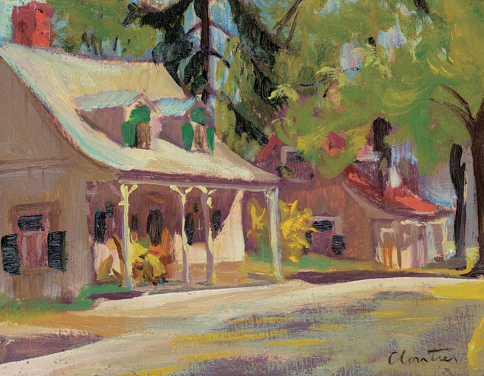 Albert Edward Cloutier (1902-1965) - Village Street, Beloeil