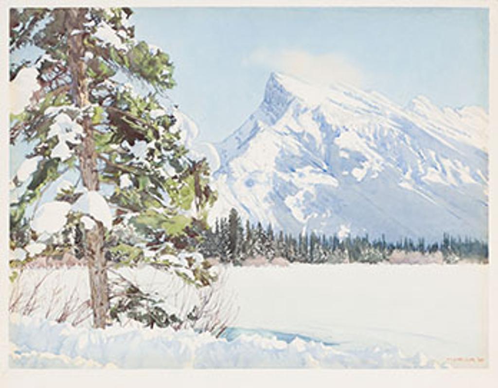 Walter Joseph (W.J.) Phillips (1884-1963) - Mt. Rundle in Winter