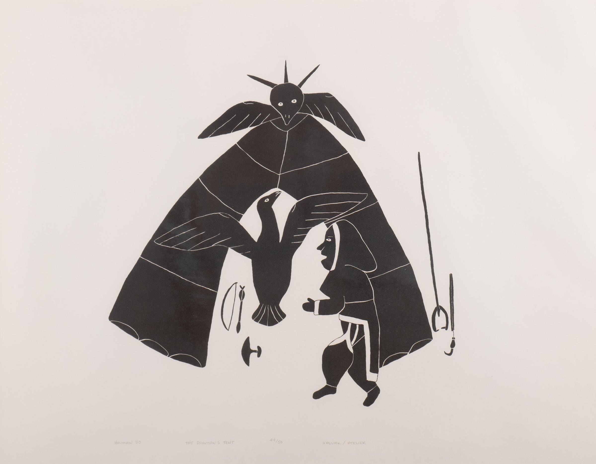 Helen Mabel Nigiyok Kalvak (1901-1984) - The Shaman's Tent   Edition 44 of 50 1980