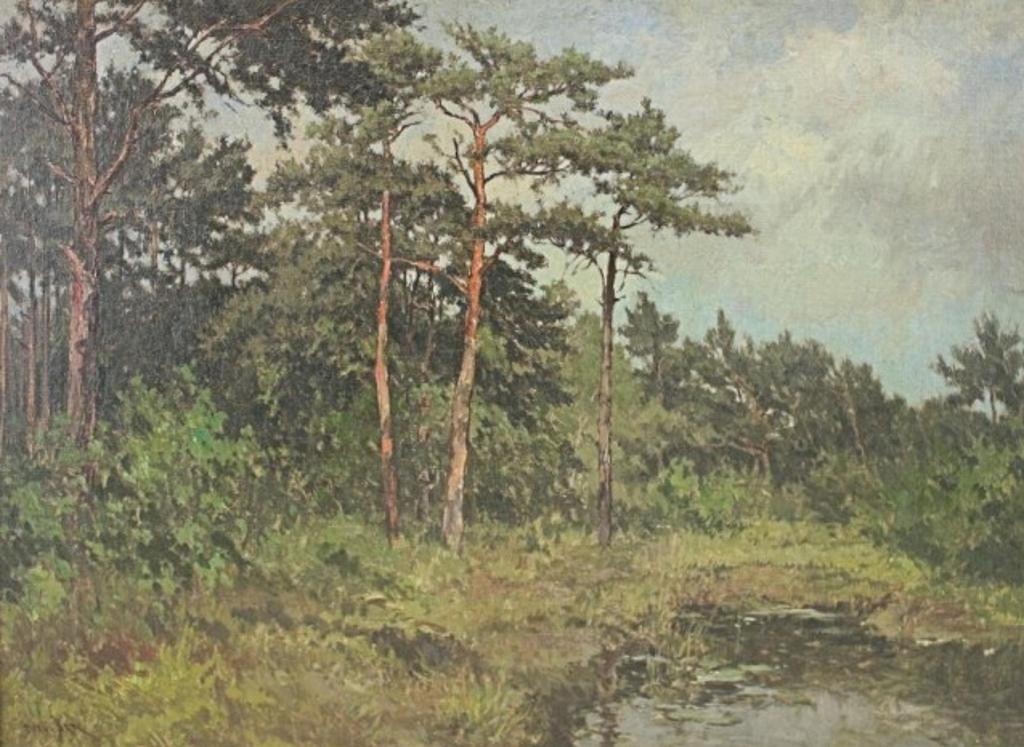 Dorus Arts (1901-1961) - Trees by Rivers Edge