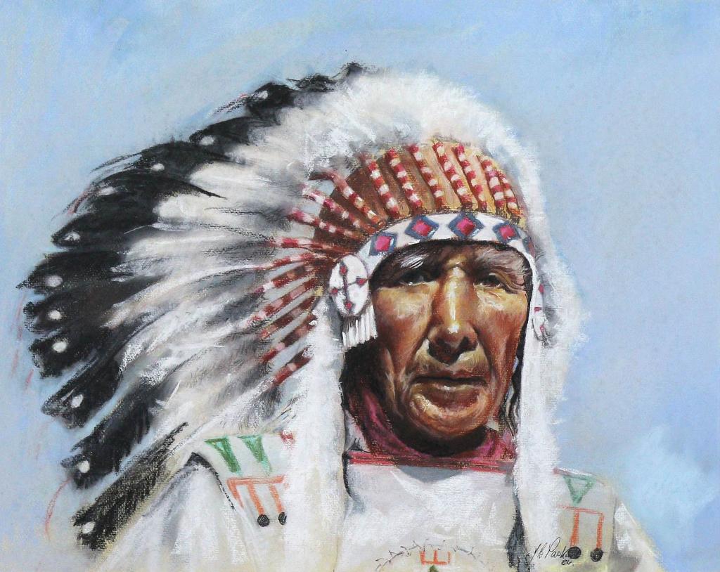 John Paskin - Untitled, Native Chief in Headdress; 1984