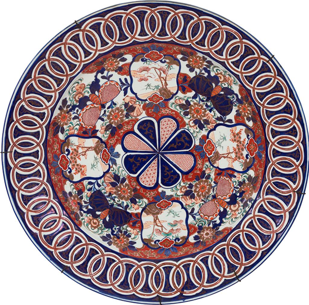 Japanese Art - A Large Imari 'Butterfly' Charger, 19th Century