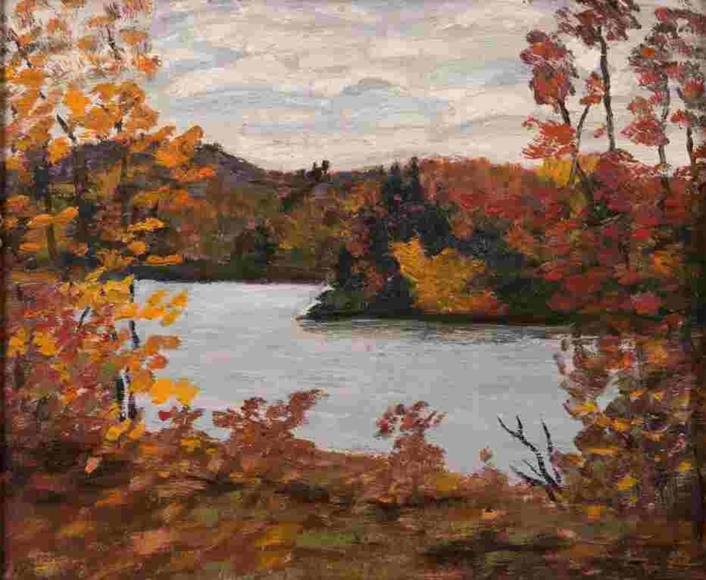 Norma Wright-Cotter (1891-1980) - Fall landscape (1948)