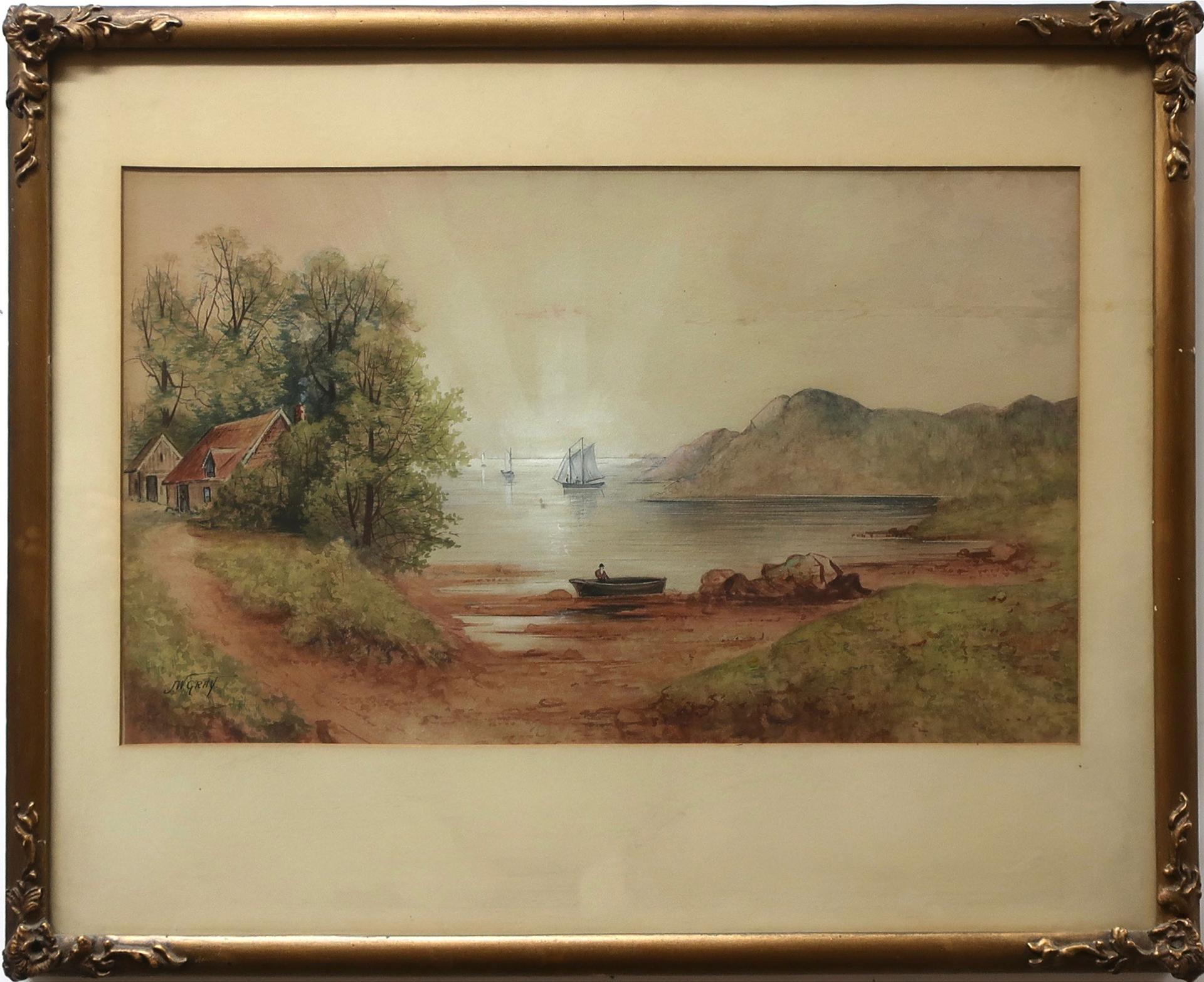 John Warren Gray (1824-1912) - Evening On The Bay Of Fundy Near St. John, Canada