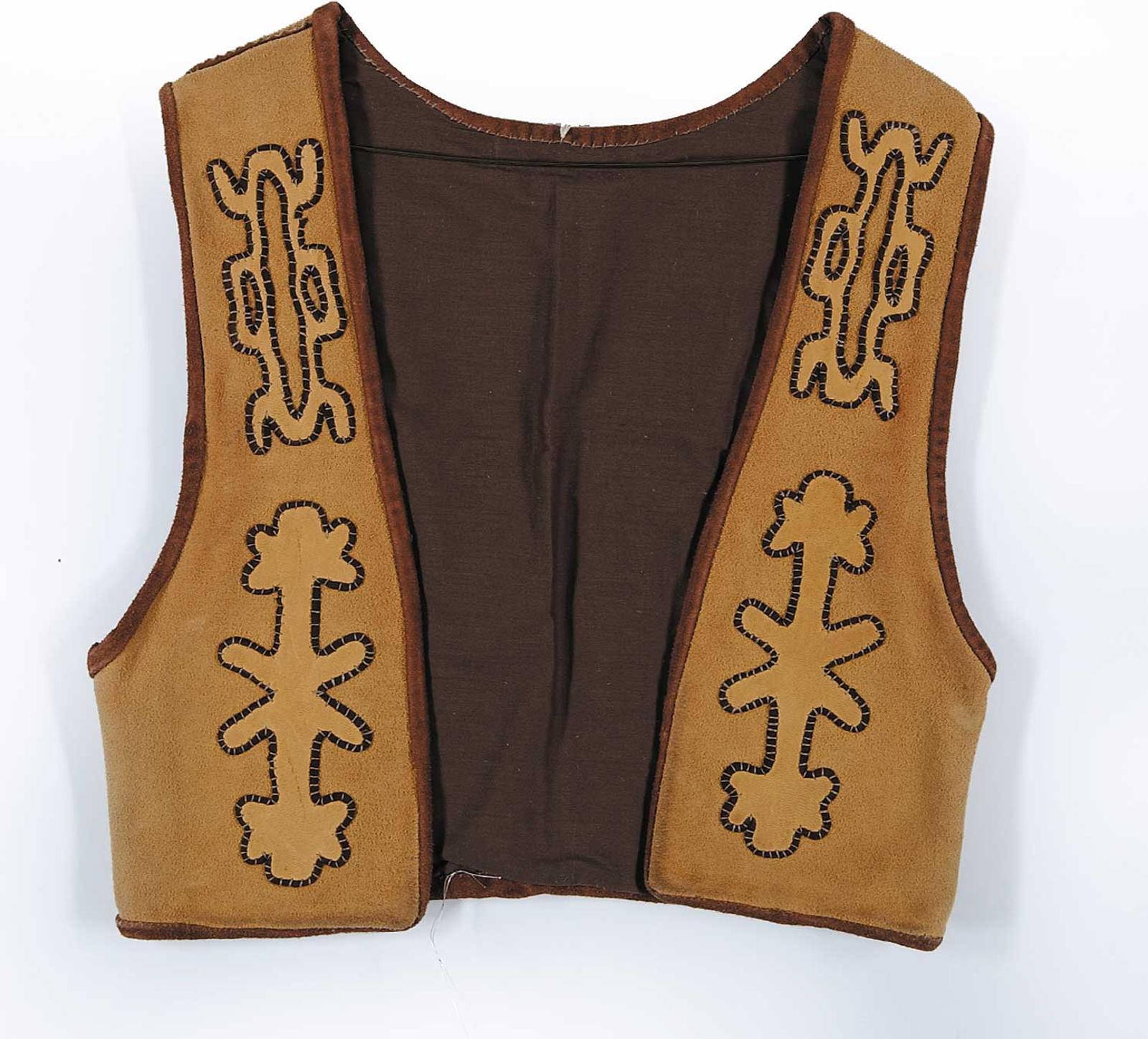 Robert Charles Aller (1922-2008) - Untitled - Leather Vest with Applique Figures