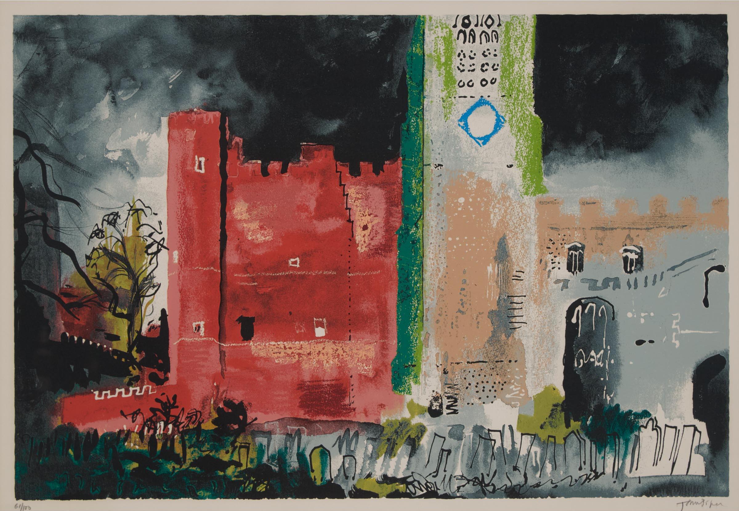 John S. Piper (1903-1992) - Buckden In A Storm, 1977