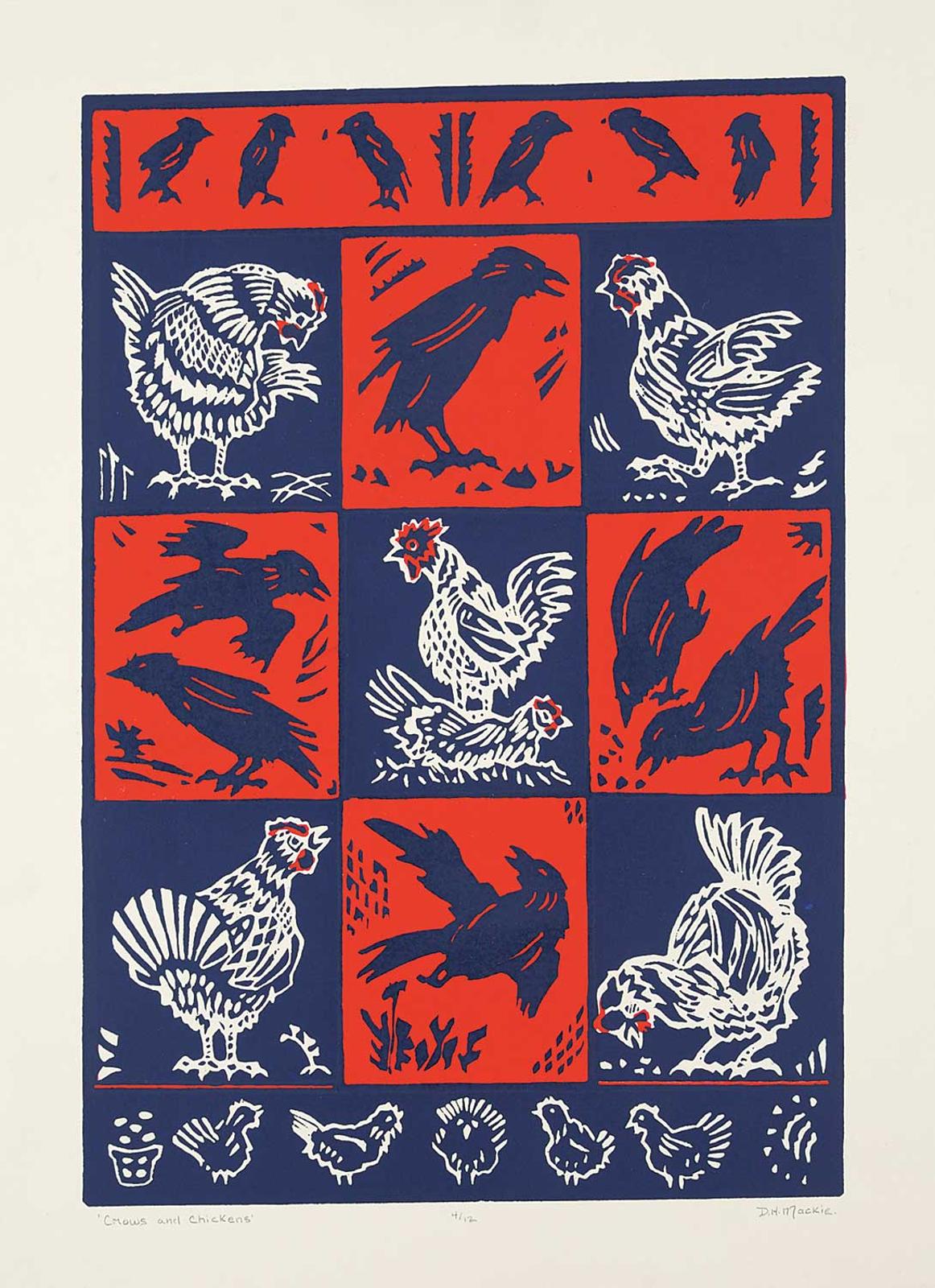 Dora Helen Mackie (1926) - Crows and Chickens  #4/12