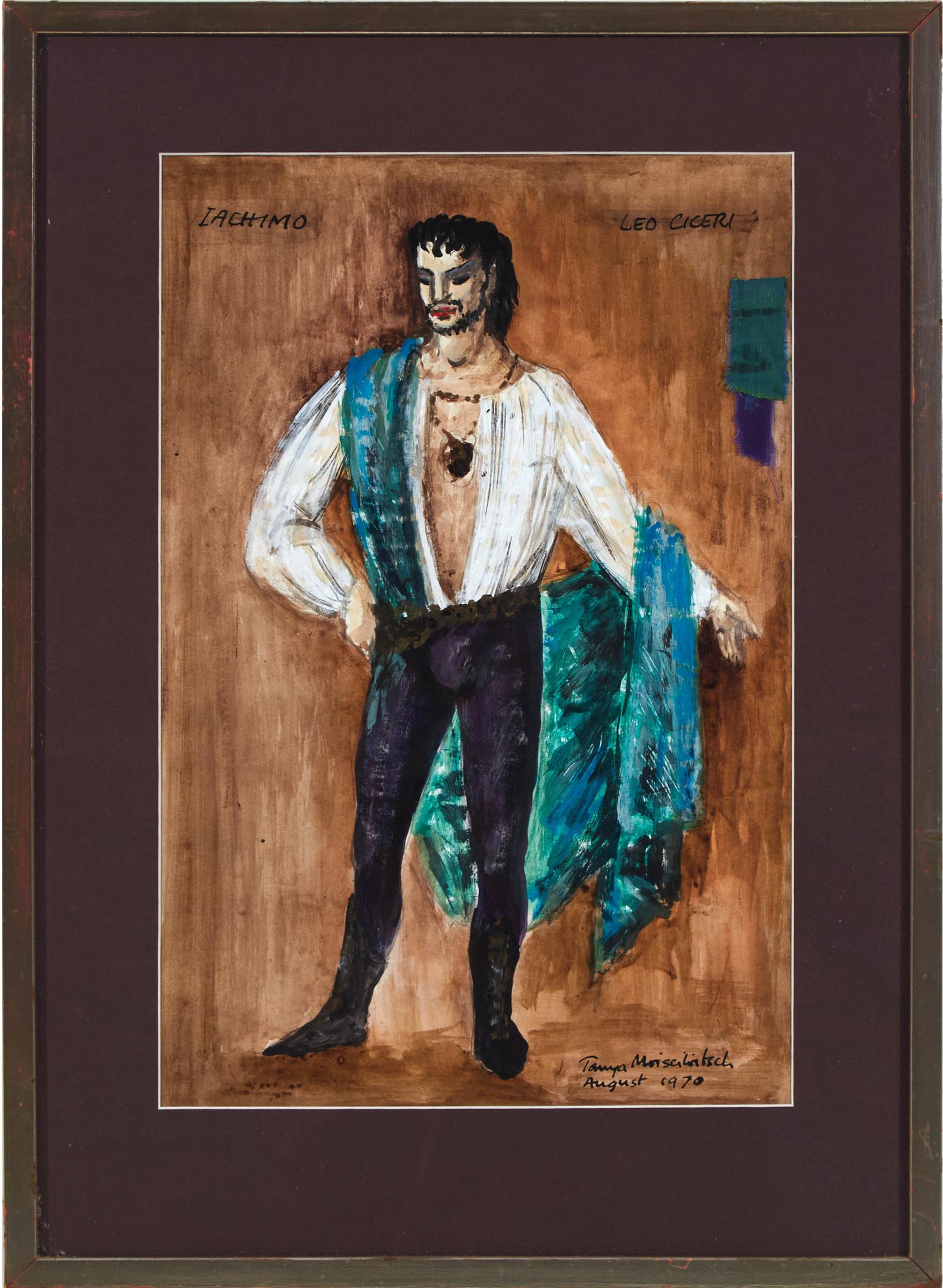 Tanya Moiseiwitsch - Costume Design For Leo Ciceri As Iachimo In Shakespeare's 'cybeline', Stratford, 1970