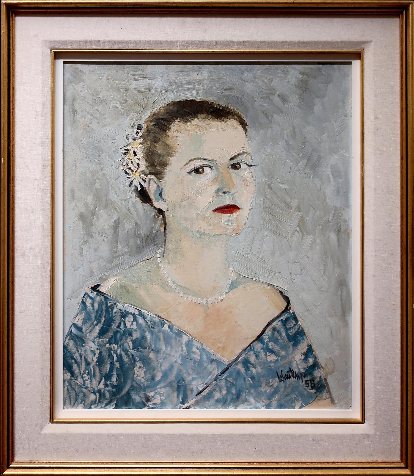 Claude Le Sauteur (1926-2007) - Portrait Of A Woman With Pearls