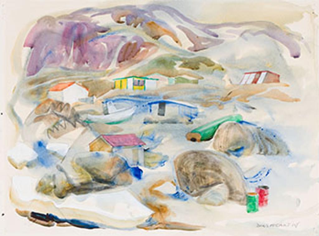 Doris Jean McCarthy (1910-2010) - Northern Canadian Village Landscape