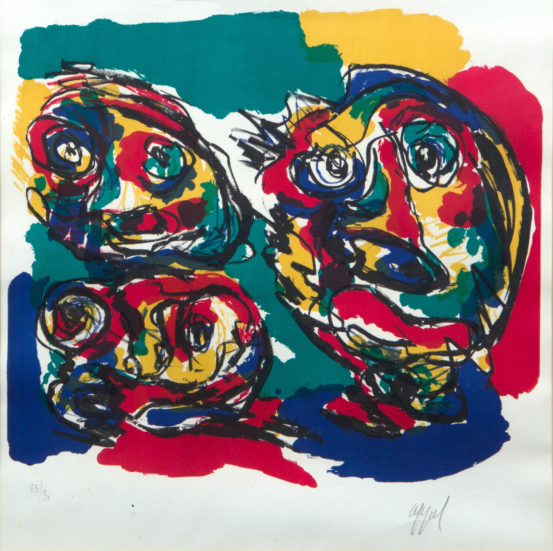 Karel Appel (1921-2006) - Three Heads, 1965