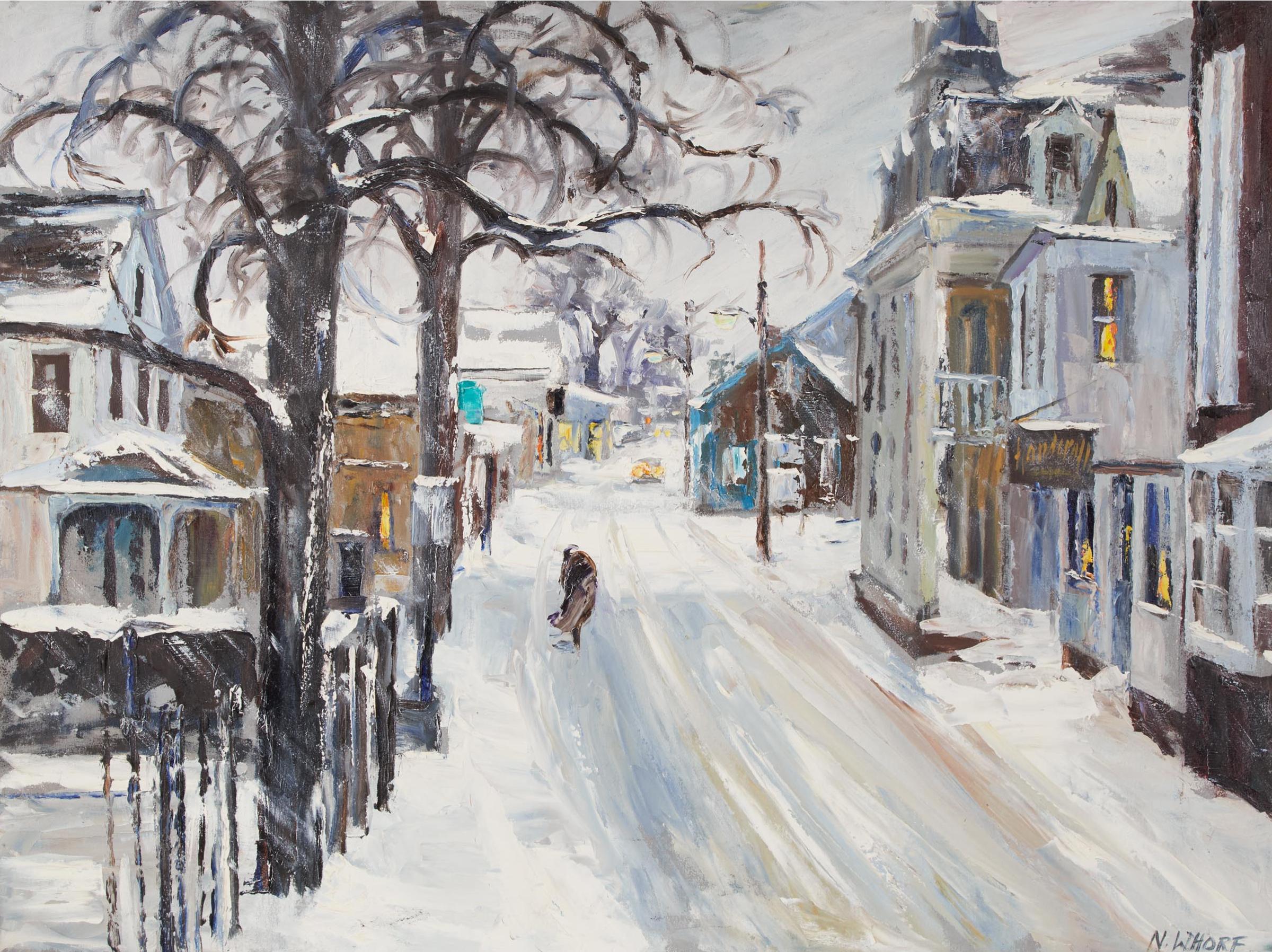 Nancy Whorf (1930-2009) - Walking To Adams Drug Store, 1990