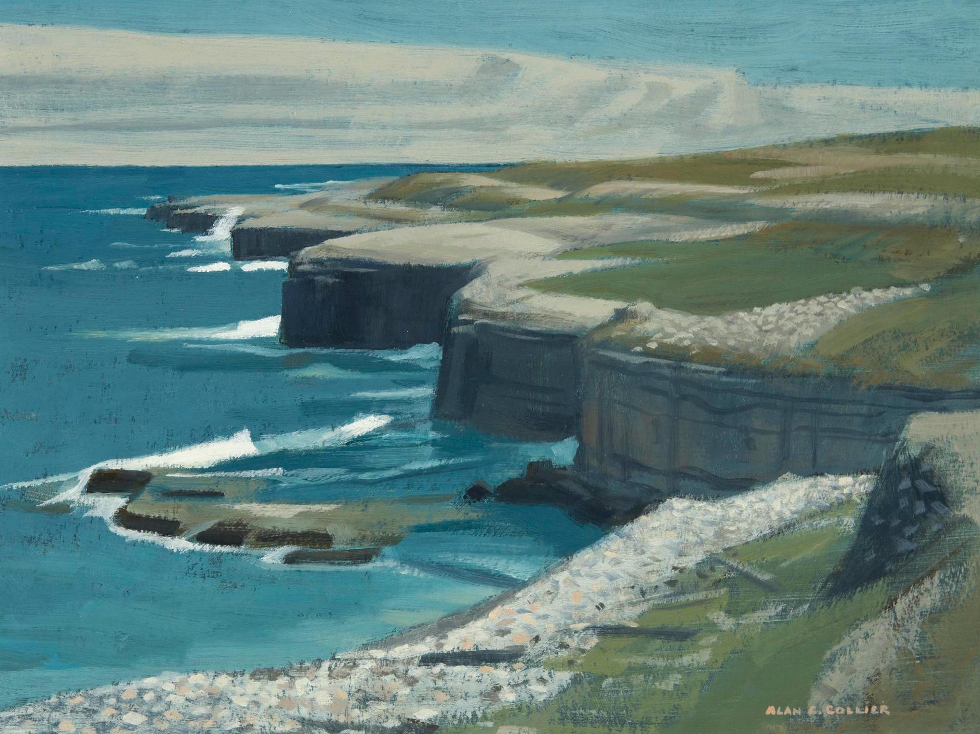 Alan Caswell Collier (1911-1990) - On The Strait of Belle Isle, Newfoundland; Plage De La Dune De Sud, Isle De La Madeleine, P.Q.; and Across Avon River To Cape Blomidon, N.S.