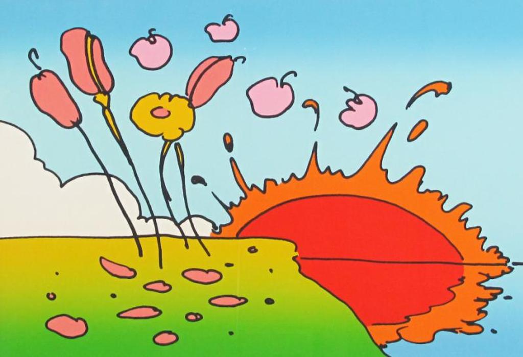 Peter Max (1937) - Sunrise Flowers; 1978