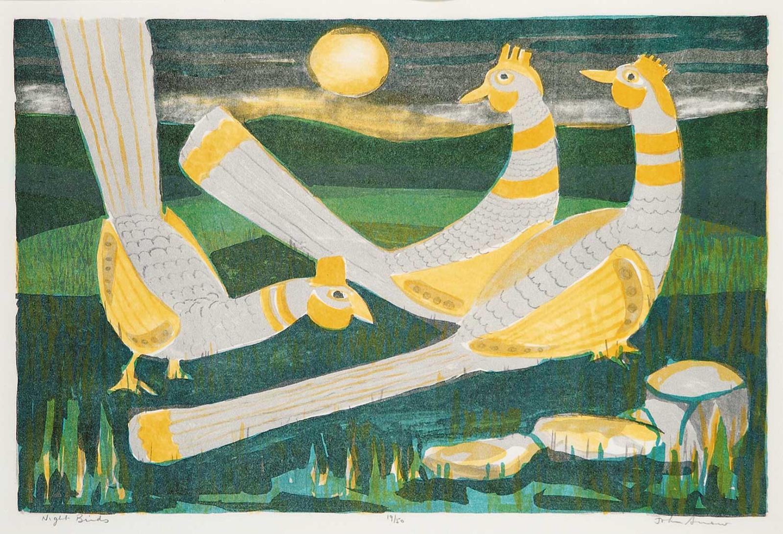 John Harold Thomas Snow (1911-2004) - Night Birds  #19/50