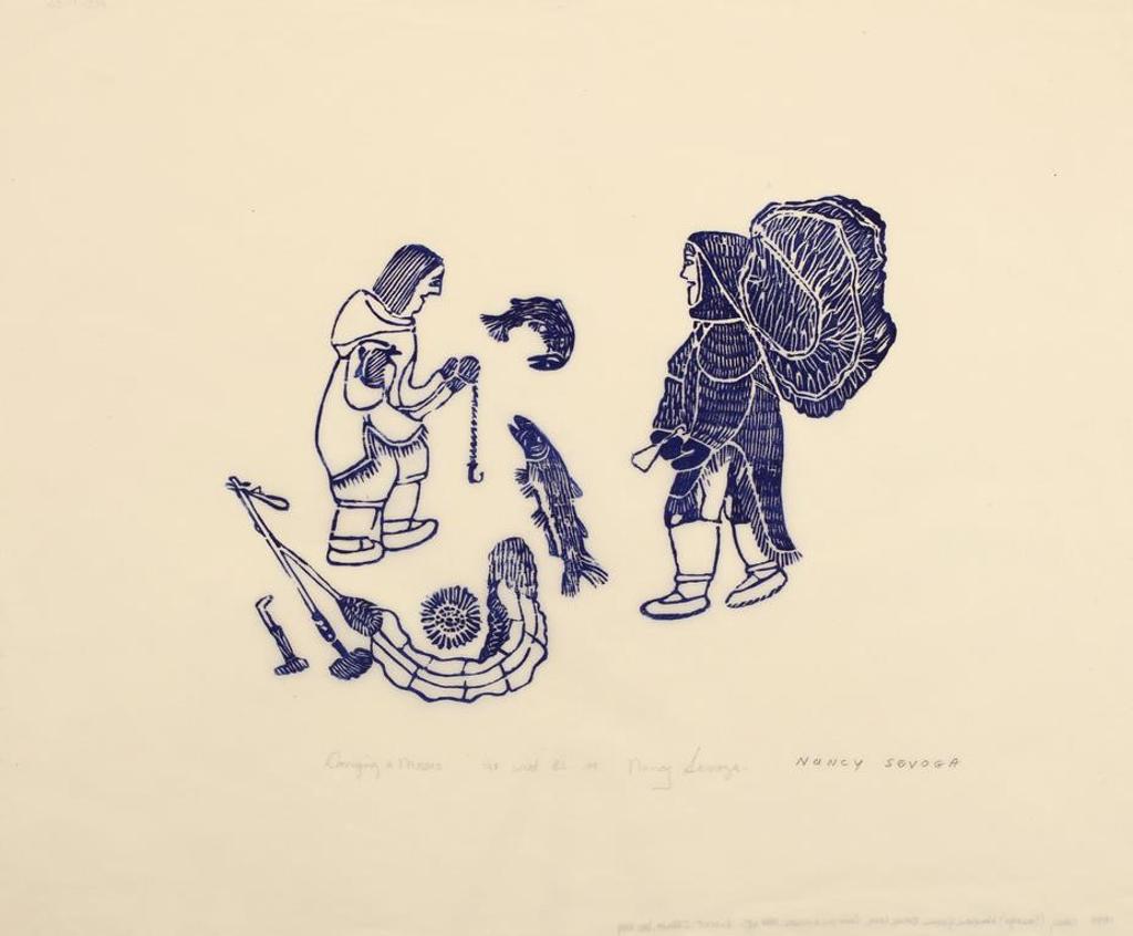 Nancy Kangeryuaq Sevoga (1936) - Carrying Moss (Carrying a Mosses); 1999; ed. #7/38