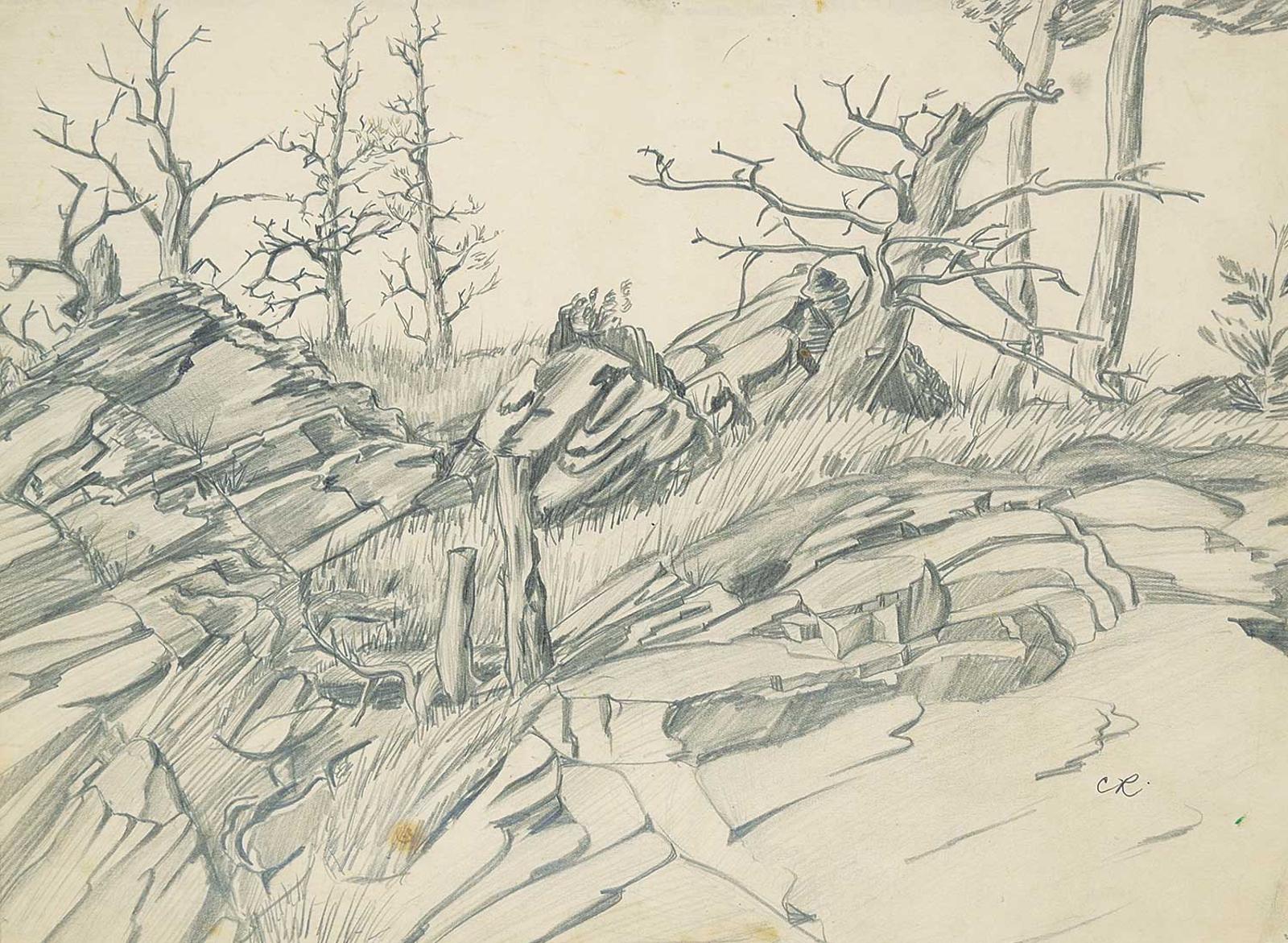 Clifford Foard Cliff Robinson (1916-1992) - Untitled - Hillside Trees