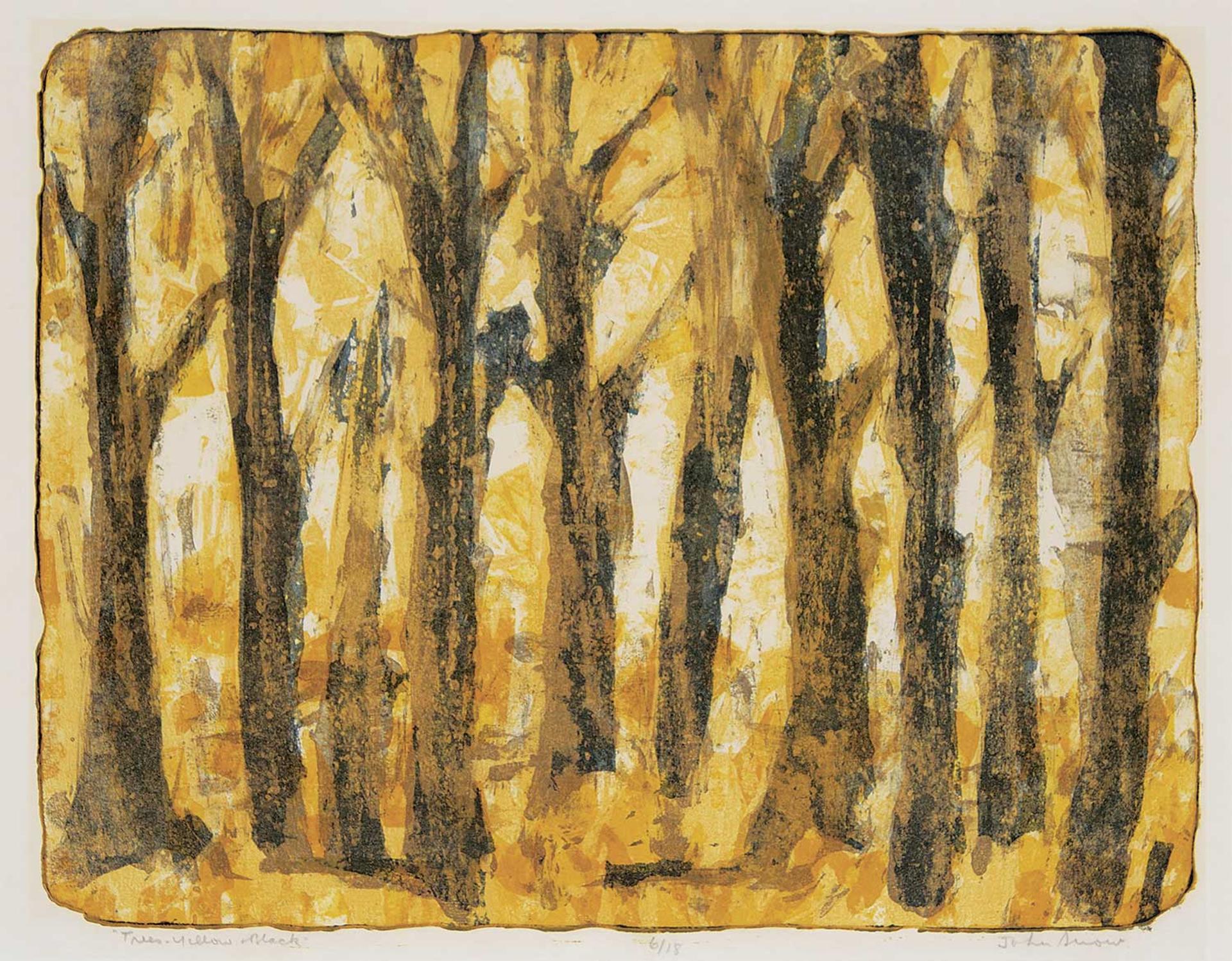 John Harold Thomas Snow (1911-2004) - Trees - Yellow and Black  #6/18