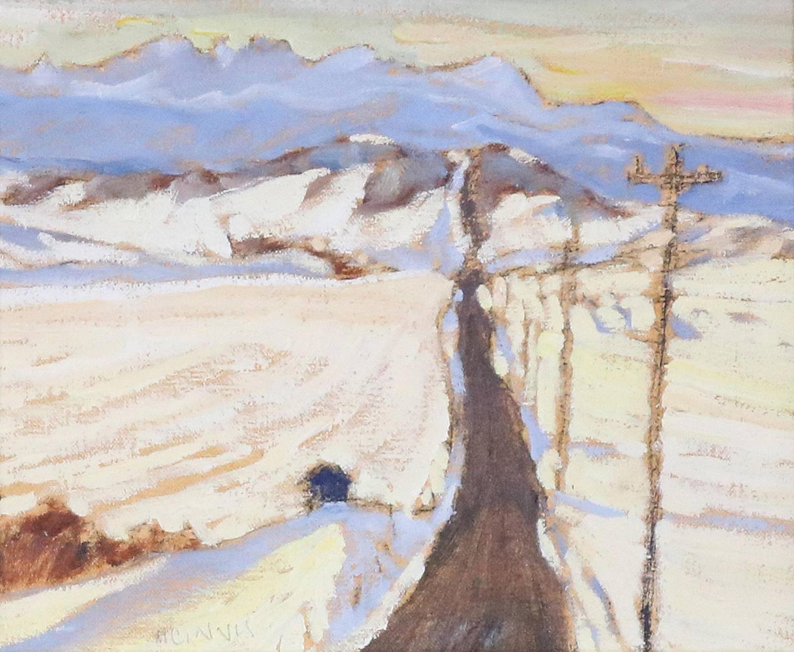 Robert F.M. McInnis (1942) - Road & Winter Hills (Road To Bragg Creek, Alt.); 1980