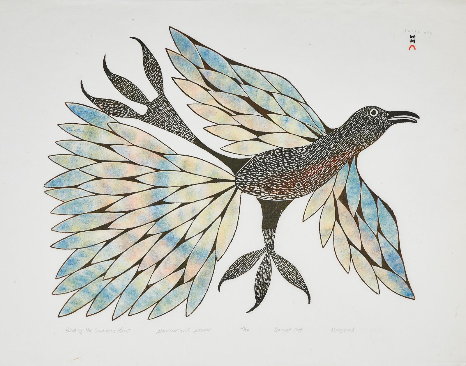 Kenojuak Ashevak (1927-2013) - Bird Of The Summer Land
