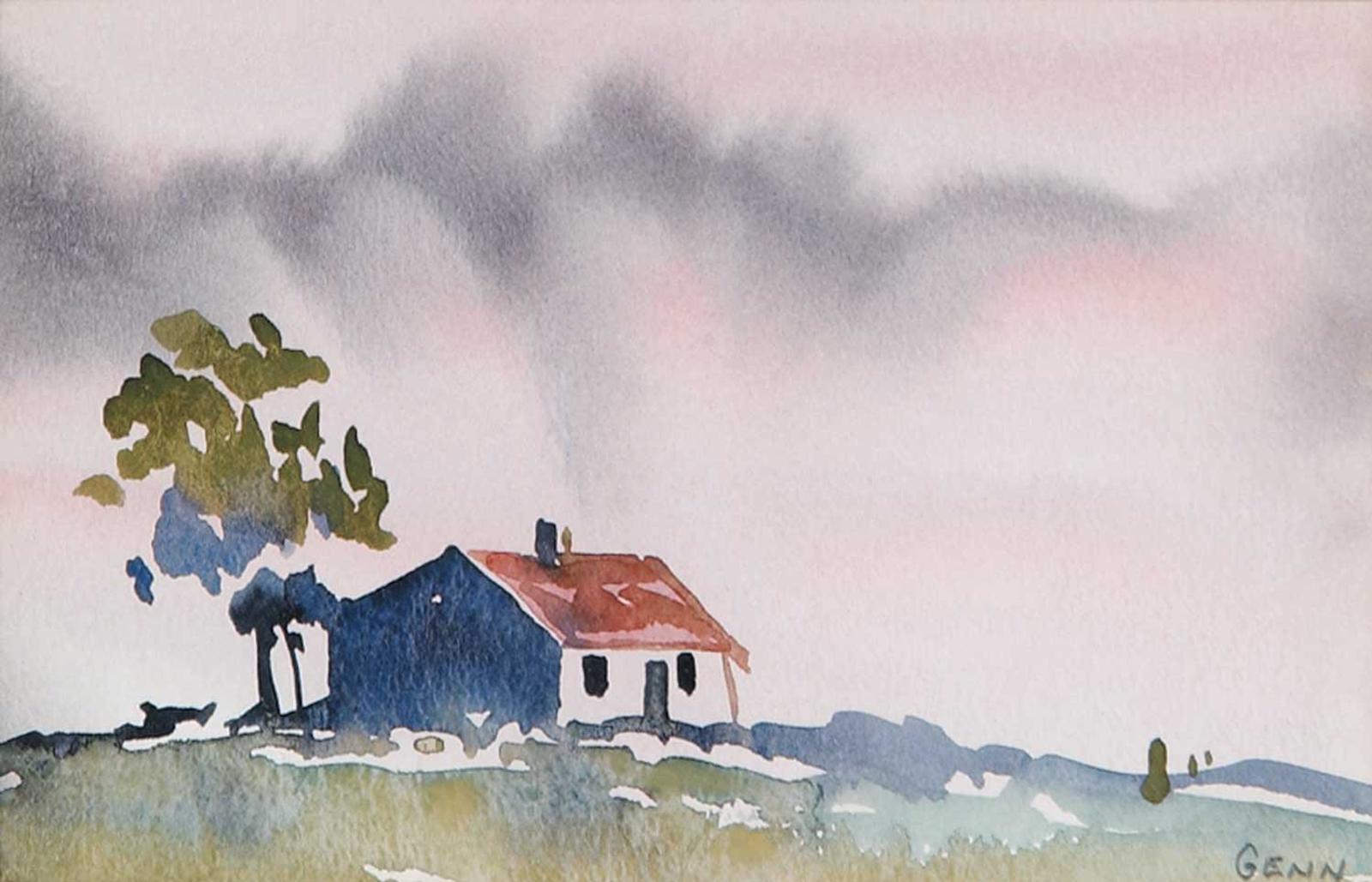 Robert Douglas Genn (1936-2014) - Untitled - House Under Pink Sky