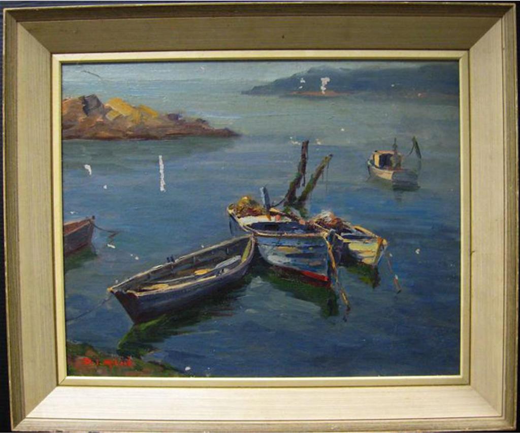 Donald Ivan Mcleod (1886-1967) - Boats At Rest - Evening