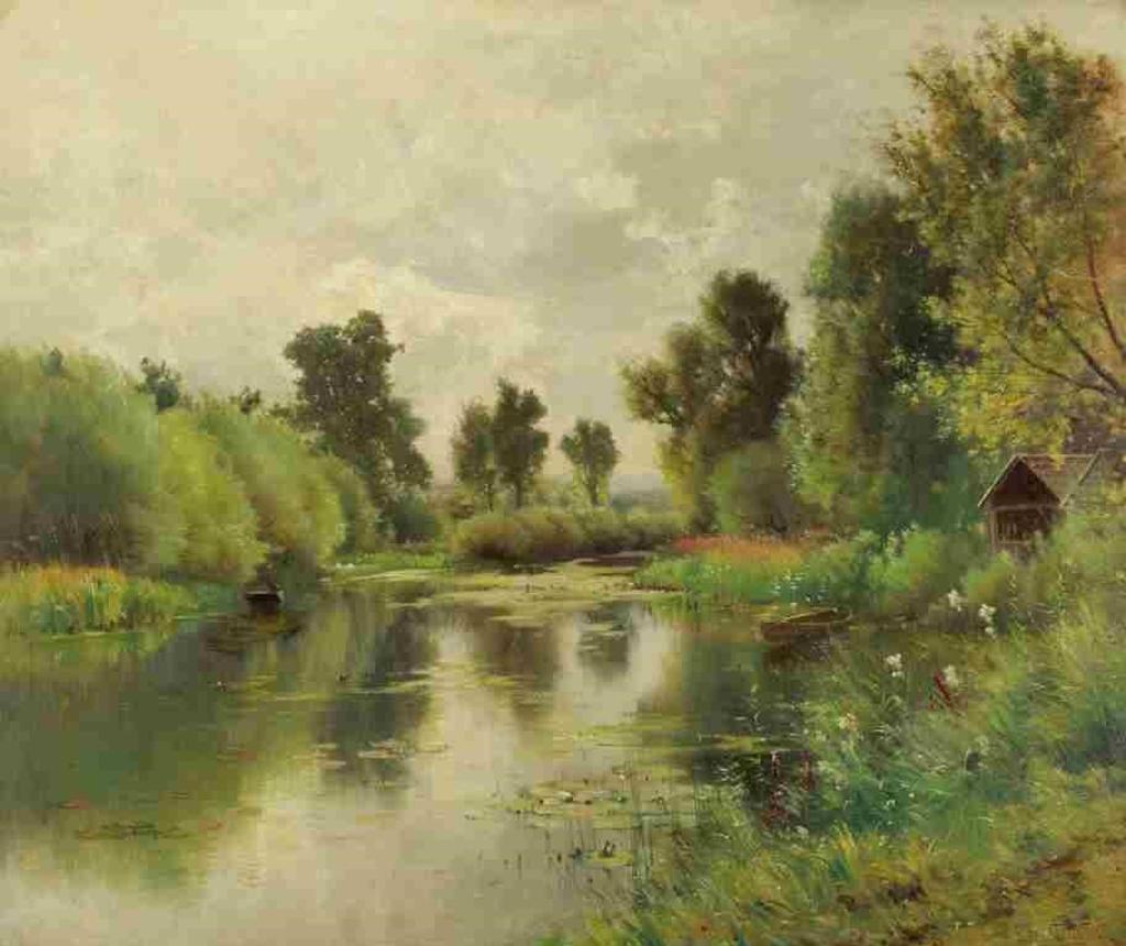 Ernest Parton (1845-1933) - Shiplake on Thames