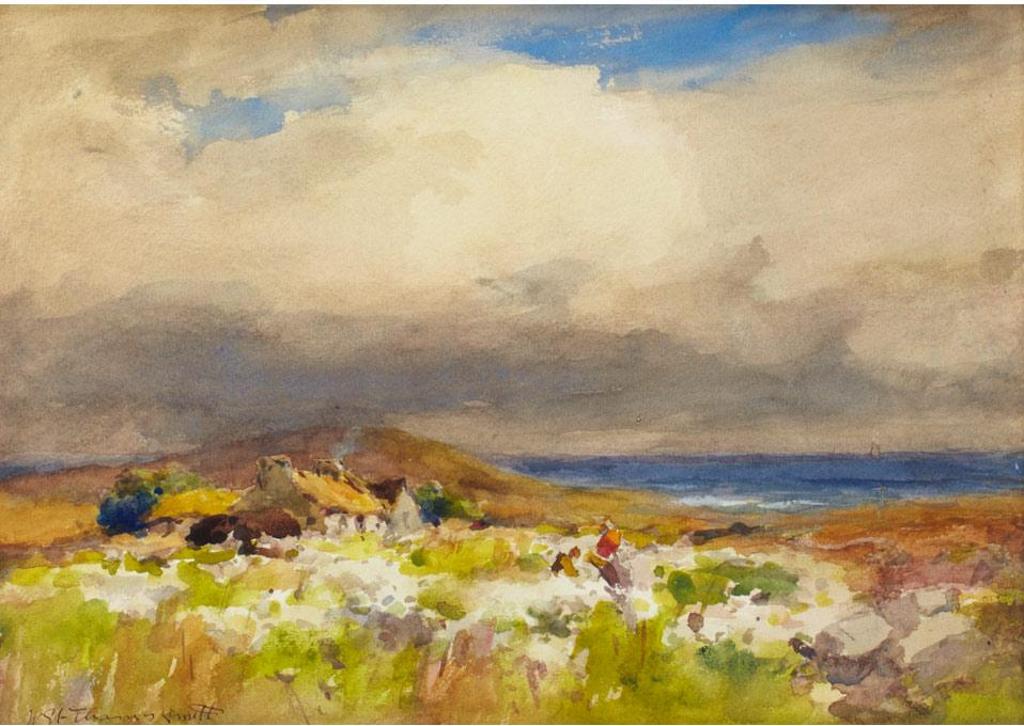 William St. Thomas Smith (1862-1947) - Coastal Scene With Wild Flowers