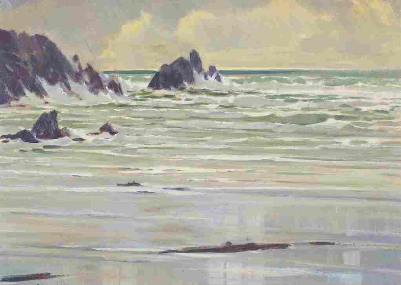 Alfred Crocker Leighton (1901-1965) - The Breakers - Oregon Coast