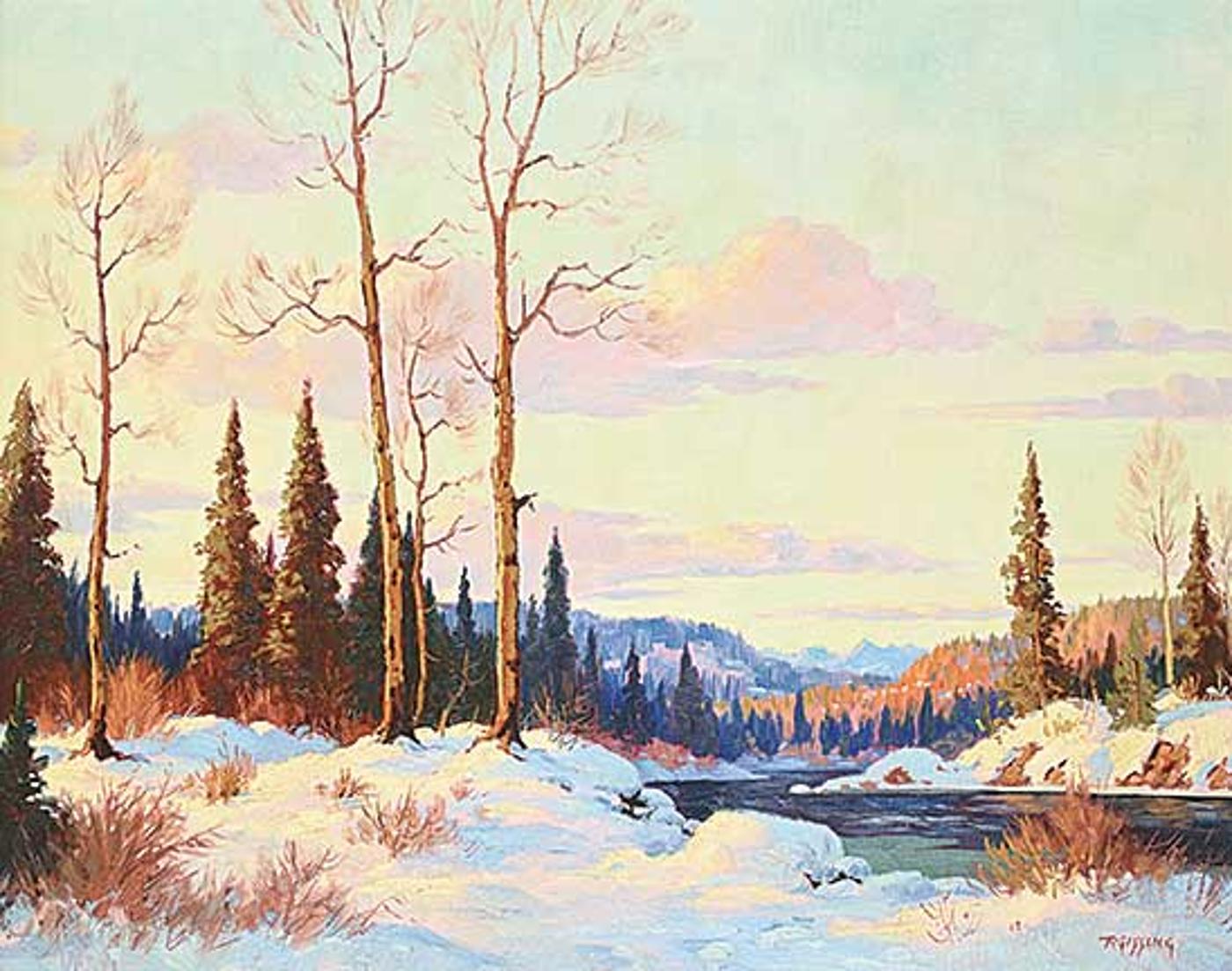 Roland Gissing (1895-1967) - Winter Evening in the Foothills