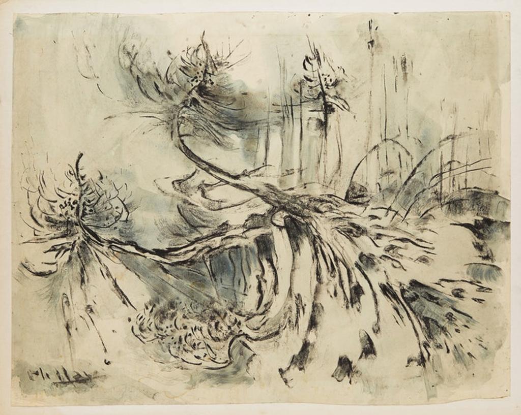 Alexander Samuel Millar (1921-1978) - Falling Spruce; Abstract Landscape; Thistles