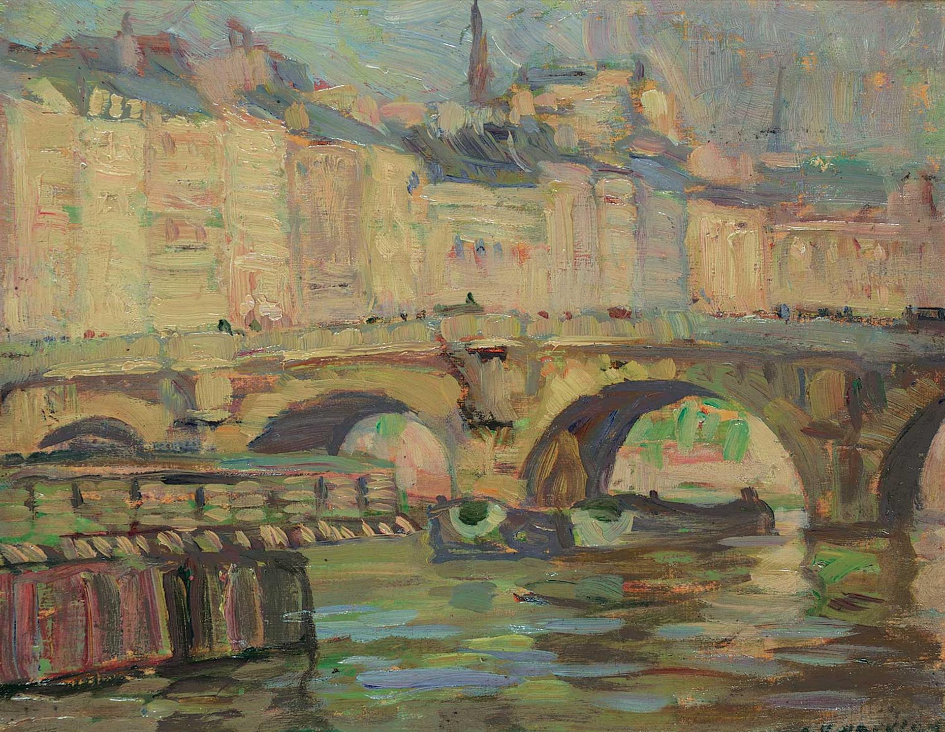 Alexander Young (A. Y.) Jackson (1882-1974) - Ile de la Cite, Paris Pont Neuf