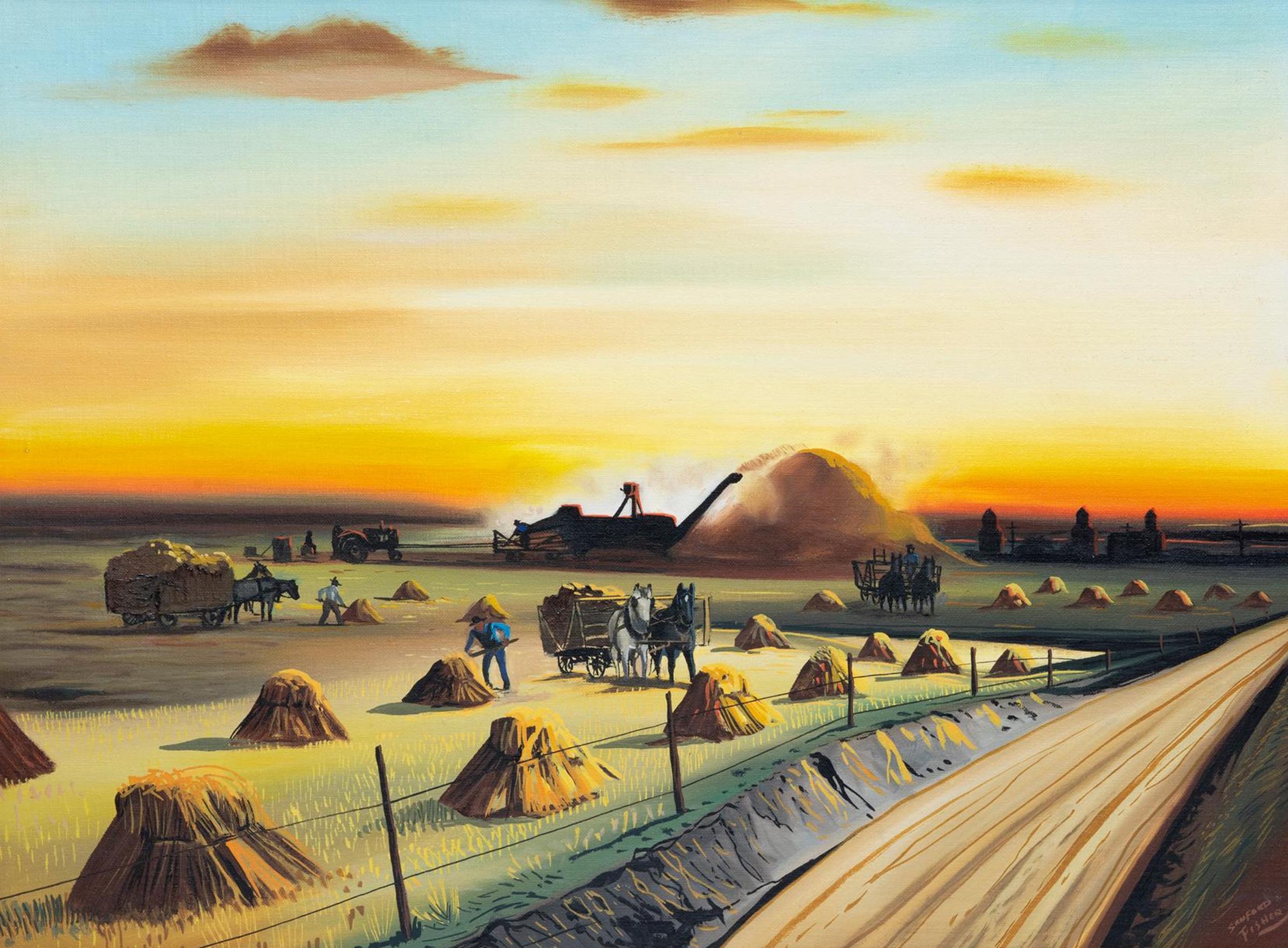 Sanford Fisher (1927-1988) - Harvest Time