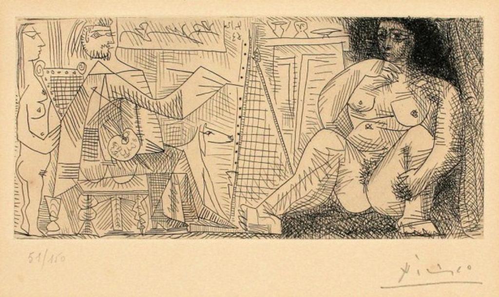 Pablo Ruiz Picasso (1881-1973) - Le Peintre et son Modèle